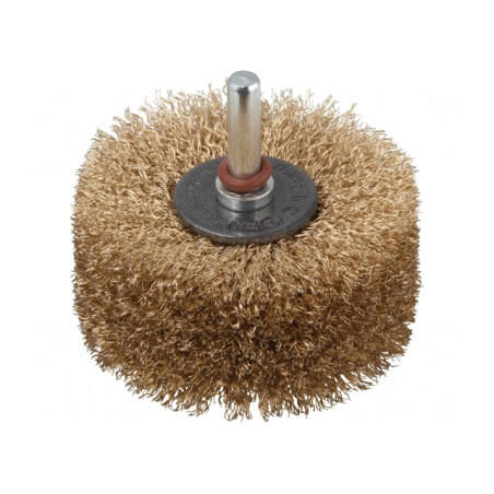 Perie de lemn 80mm cu tija 8mm și fire de alamă | Electronic-mag.ro | Componente Electronice