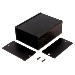 Carcasă aluminiu neagră TUF 80x100x42mm | Electronic-mag.ro | Componente Electronice