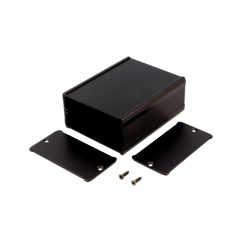 Carcasă aluminiu neagră TUF 80x100x42mm | Electronic-mag.ro | Componente Electronice