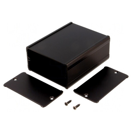 Carcasă aluminiu neagră TUF 80x100x42mm | Electronic-mag.ro | Componente Electronice