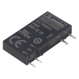 Releu Semiconductor 24VDC 2A 1-Fazat 24-280VAC HR201AS024 | Electronic-mag.ro | Componente Electronice