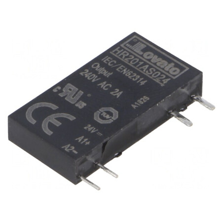 Releu Semiconductor 24VDC 2A 1-Fazat 24-280VAC HR201AS024 | Electronic-mag.ro | Componente Electronice