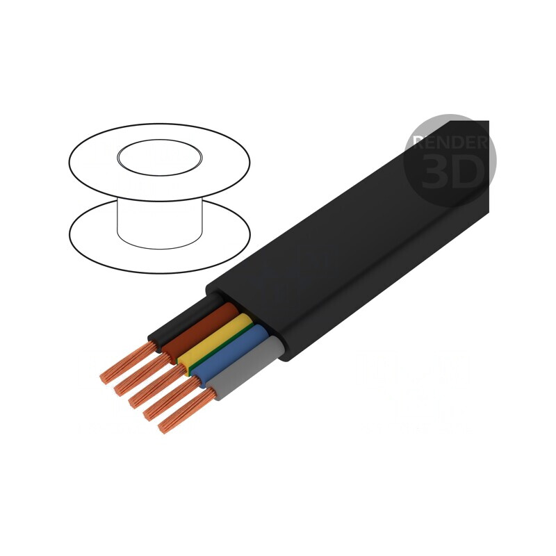 Cablu Electric H07VVH6-F 5G10mm2 Negru 450/750V | Electronic-mag.ro | Componente Electronice Cablu Electric H07VVH6-F 5G10mm2 Negru 450/750V | Electronic-mag.ro | Componente Electronice