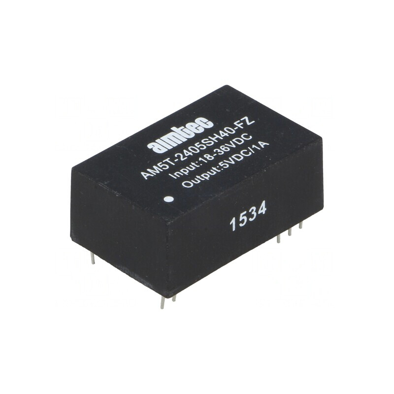 Convertor DC/DC 18-36V la 12V 6W 500mA DIP24 | Electronic-mag.ro | Componente Electronice