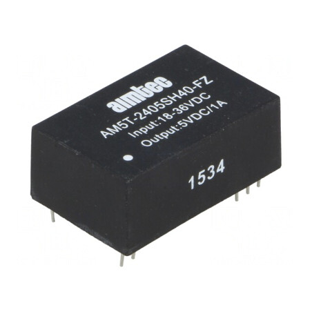 Convertor DC/DC 18-36V la 12V 6W 500mA DIP24 | Electronic-mag.ro | Componente Electronice