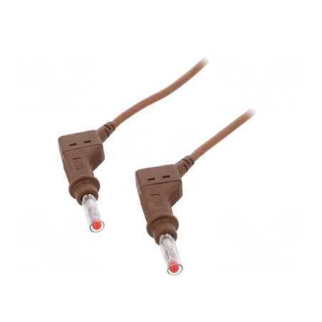 Cablu de măsurare 32A mufă banană 4 mm maro | Electronic-mag.ro | Componente Electronice