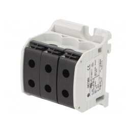 Conector Șine 50mm2 cu 6 Borne Negru