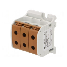 Conector Îmbinare Șine 50mm2 Maro 6 Borne | Electronic-mag.ro | Componente Electronice