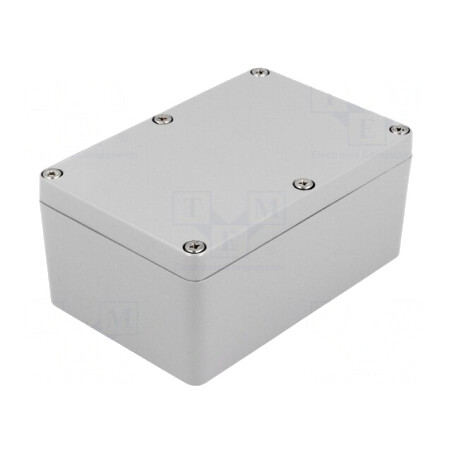 Carcasă Universală Aluminiu Gri IP65 80x120x55mm | Electronic-mag.ro | Componente Electronice