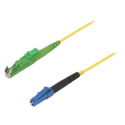 Patch cord fibră optică E2/APC, LC/UPC, 5m, 9/125um