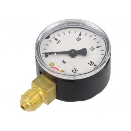 Manometru 0-25 bar 50mm pentru lichide și gaze | Electronic-mag.ro | Componente Electronice