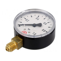 Manometru 0-1 bar 63mm Lichide și Gaze Inerte | Electronic-mag.ro | Componente Electronice