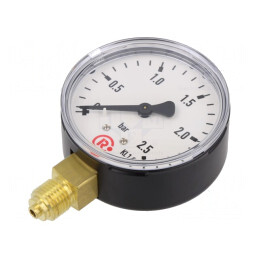 Manometru 0-2,5 bar 63 mm Lichide și Gaze Neagresive | Electronic-mag.ro | Componente Electronice