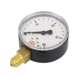 Manometru 0-40bar 63mm pentru Lichide și Gaze Inerte | Electronic-mag.ro | Componente Electronice