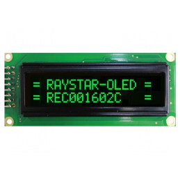 Afișaj OLED Alfanumeric 16x2 Verde | Electronic-mag.ro | Componente Electronice
