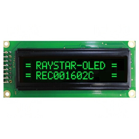 Afișaj OLED Alfanumeric 16x2 Verde | Electronic-mag.ro | Componente Electronice