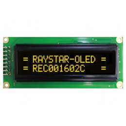 Afișaj OLED Alfanumeric 16x2 Galben 85x36x10mm | Electronic-mag.ro | Componente Electronice