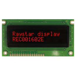 Afișaj OLED Alfanumeric 16x2 Roșu 84x44x10mm | Electronic-mag.ro | Componente Electronice