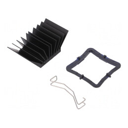 Radiator Extrudat cu Aripioare BGA Negru 31x31mm | Electronic-mag.ro | Componente Electronice