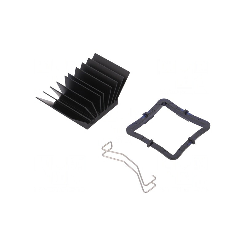 Radiator Extrudat cu Aripioare BGA Negru 31x31mm | Electronic-mag.ro | Componente Electronice