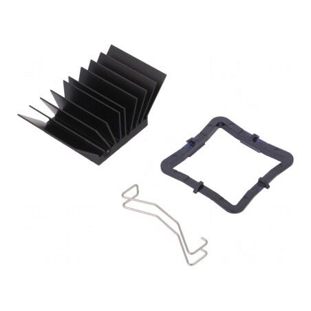 Radiator Extrudat cu Aripioare BGA Negru 31x31mm | Electronic-mag.ro | Componente Electronice