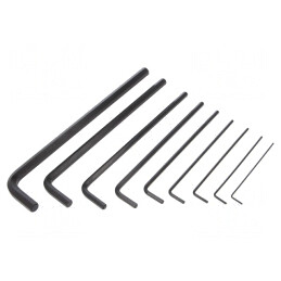Set chei imbus oțel crom-vanadium finisaj negru | Electronic-mag.ro | Componente Electronice