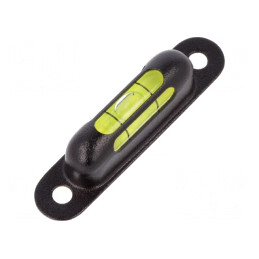 Nivelă cu înșurubare, alamă, neagră, H: 13mm, Øorif.mont: 4.5mm | Electronic-mag.ro | Componente Electronice