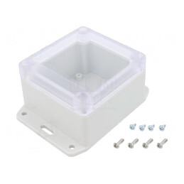 Carcasă Universală Cu Lame De Fixare 80mm x 85mm x 55mm | Electronic-mag.ro | Componente Electronice