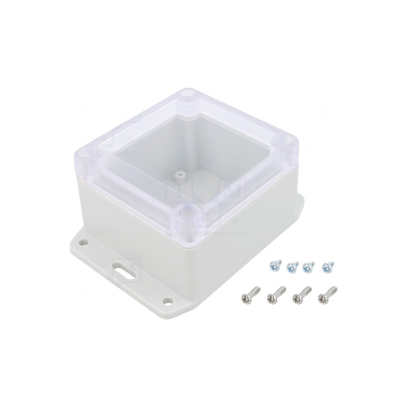 Carcasă Universală Cu Lame De Fixare 80mm x 85mm x 55mm | Electronic-mag.ro | Componente Electronice