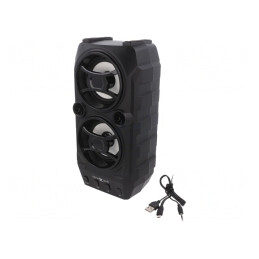 Difuzor Portabil Bluetooth Negru cu MicroSD și USB | Electronic-mag.ro | Componente Electronice