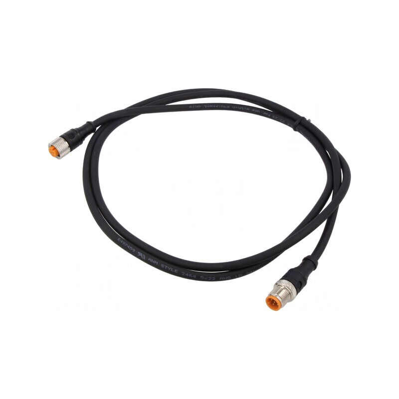 Cablu de conectare M12 5 PIN 1,5m 60VAC 4A | Electronic-mag.ro | Componente Electronice