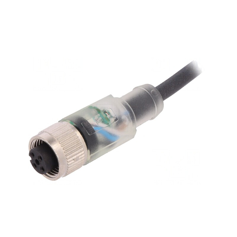 Cablu Conectare M12 4-PIN Drept 2m 24VAC 4A | Electronic-mag.ro | Componente Electronice
