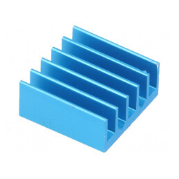 Radiator extrudat cu aripioare BGA albastru 17x17mm | Electronic-mag.ro | Componente Electronice
