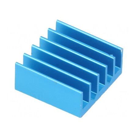 Radiator extrudat cu aripioare BGA albastru 17x17mm | Electronic-mag.ro | Componente Electronice