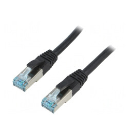 Patch Cord S/FTP Cat 6a Negru 10m | Electronic-mag.ro | Componente Electronice
