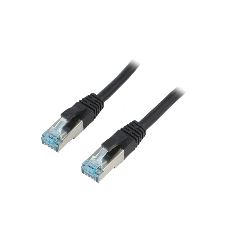 Patch Cord S/FTP Cat 6a Negru 10m | Electronic-mag.ro | Componente Electronice
