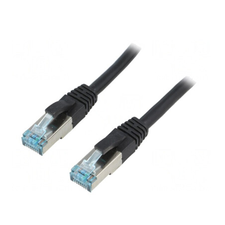 Patch Cord S/FTP Cat 6a Negru 10m | Electronic-mag.ro | Componente Electronice