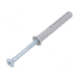 Plastic anchor | with screw | 6x40 | zinc-plated steel | N | 100pcs. | 048788
