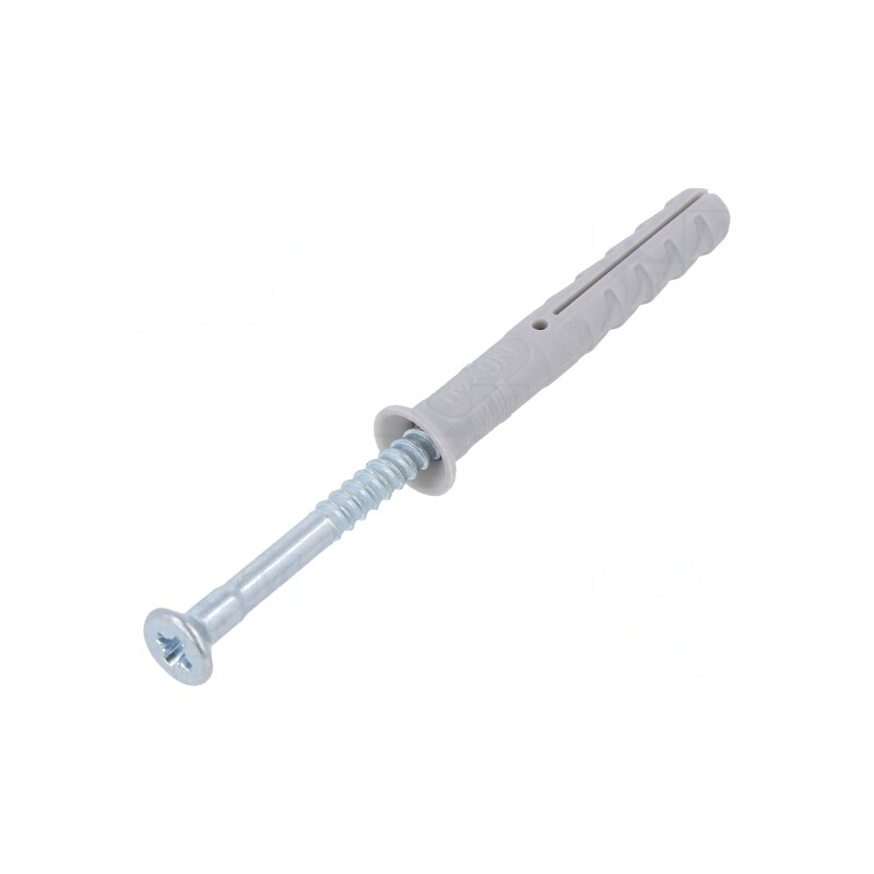 Plastic Anchor with Screw 6x40 Zinc-Plated Steel 100pcs | Electronic-mag.ro | Componente Electronice