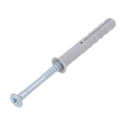 Plastic Anchor with Screw 6x40 Zinc-Plated Steel 100pcs | Electronic-mag.ro | Componente Electronice