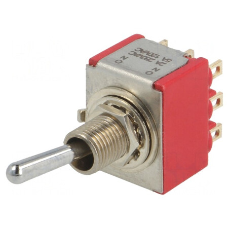 Comutator Basculant 3PDT ON-ON 2A 250VAC | Electronic-mag.ro | Componente Electronice