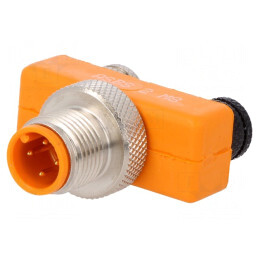 Adaptor T M12 Tată M8 Mamă IP67 | Electronic-mag.ro | Componente Electronice