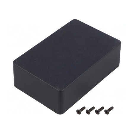 Carcasă Universală Aluminiu 77x116x38mm IP54 Negru | Electronic-mag.ro | Componente Electronice