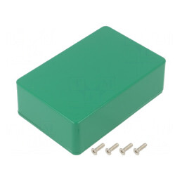 Carcasă Universală Aluminiu Verde 1590B3GR 77x116x38mm | Electronic-mag.ro | Componente Electronice