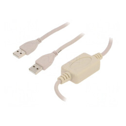 Cablu USB 2.0 USB A-A 1,8m Alb 0,48Gbps