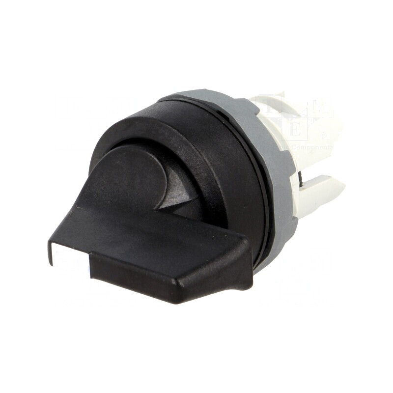 Comutator rotativ 22mm 3 poziții negru | Electronic-mag.ro | Componente Electronice