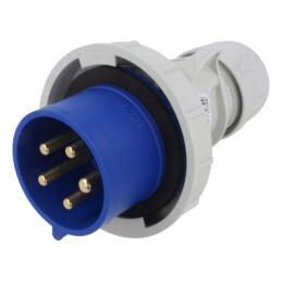Conector alimentare AC trifazat mufă tată 32A 250V IP67 | Electronic-mag.ro | Componente Electronice