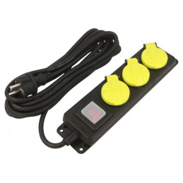 Prelungitor Alimentare 3 Prize Negru 5m 16A | Electronic-mag.ro | Componente Electronice