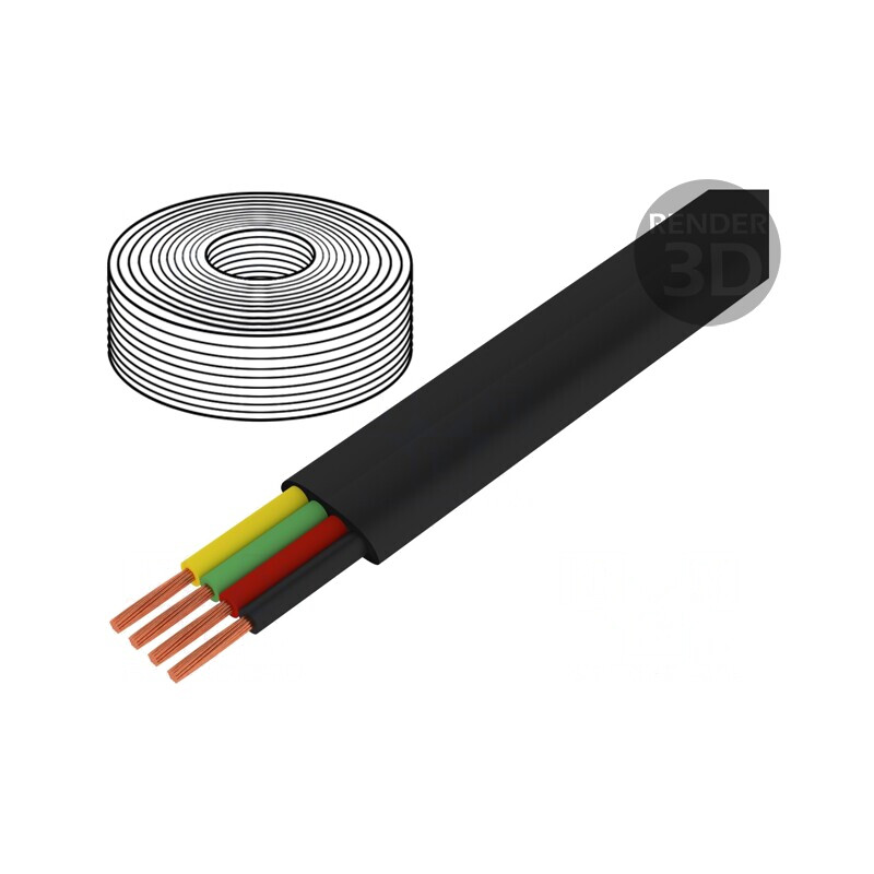 Cablu Telecomunicații Negru 100m CCA CM04 | Electronic-mag.ro | Componente Electronice