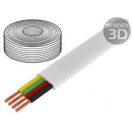 Cablu Telecomunicații Litat Alb 100m CCA | Electronic-mag.ro | Componente Electronice